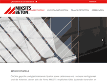 Tablet Screenshot of miksits-beton.com